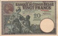 Gallery image for Belgian Congo p10b: 20 Francs